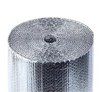 DWZL Film Isolant Bulle D’Aluminium Double Couche Autocollant Rouleau Protection Solaire étanche Isolation Thermique pour Voiture Mur Grenier Toit Abri Camping Maison (1 * 5m(39.3in*16.4ft))