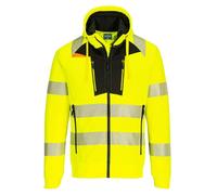 Dx4 - Sweat à Capuche Zippé Haute-visibilité - Taille Xxxl - Jaune/noir - Portwest