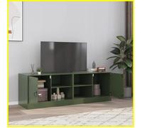 DXBK Meubles TV 2 pcs vert olive 67x39x44 cm acier 841700