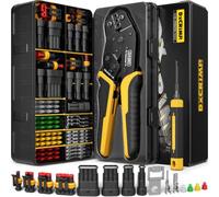 DxCRIMP Kit Pince à Sertir Connecteur Étanche Auto 1.5mm, 1-4 Pins | Connecteurs mâles et femelles 24-14 AWG, pince à sertir et extracteur. Créez des faisceaux IP67 pour auto, moto, camion.
