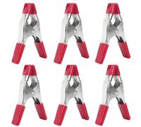 DXiongW 6 Pièces Pinces à Ressort en Métal de 4 Pouces Pince à Colle Métallique Pinces Avec Revêtement en Caoutchouc pour Bâche Camping Tarpaulin Travail Bois