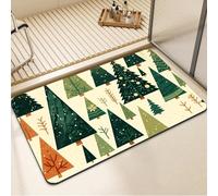 DXomhl Tapis de Bain Antidérapant en Caoutchouc, Super Absorbant Tapis de Douche, Fin, Lavable, Séchage Rapide pour Baignoire et Salle de Bain Pine 70x140cm 7-1011