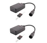 Dxoniislh Lot de 2 récepteurs de télécommande XLR portables à 3 broches pour machine à fumée DJ, 400 W 900