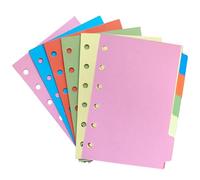 DY.2ten 10 Feuilles Intercalaires A7 Pour Mini Classeur 6 Anneaux, Couleur Séparateurs Planificateur, Carnet de Notes