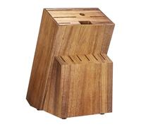 Dyaucwpo Range Couteaux de Cuisine, Bloc à Couteaux en Bois, 14 Fentes Pin | Porte Couteau Universel, Bloc Couteau de Cuisine Vide avec Aiguiseur Intégré et Ciseaux, Pieds Antidérapants