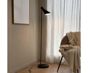 Dyberg Larsen Lampadaire sur pied DL12, noir, Salon / Salle à manger, Métal, Design, Lampadaire