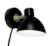 Dyberg Larsen Lilje Applique Murale Noir/ Laiton