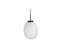 Dyberglarsen DL39 Plafonnier Suspendu Globe Opale Avec Suspension Noire 39cm