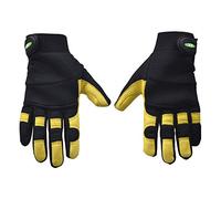 DYHQQ Gants de soudage, Cuir de chèvre supérieur, Soudeur MIG/TIG, Résistant à la Coupure doublée, Arc Arc, Gants de Travail de sécurité,1pair