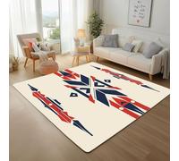 Dyjuaa Aztèque Ethnique Tapis de Salon Lavable en Machine Antiderapant Tribu Navajo Vintage Tapis Chambre Adulte Descente de Lit 120x160cm Carpet Interieur Doux et Moelleux Salle à Manger
