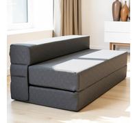 DYNMC you Matelas d’appoint, pliable, 140 cm de large, moyennement rigide (H3), canapé-lit, avec fonction de couchage, pour invités