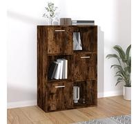 DYRJDJWIDHW Armoire de Rangement Chêne fumé 60x29,5x90 cm Meuble Salon Bois Design Espace étroit étagère Porte Salle Bain entrée chaumière Moderne