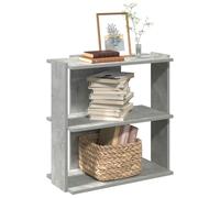 DYRJDJWIDHW Bibliothèque 3 étagères Gris béton 60x30x60 cm Rangement Livres étagère Murale Bois ingénierie Stable étagère décorative Salon Bureau Salle à Manger