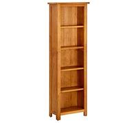 DYRJDJWIDHW Bibliothèque 5 étagères 45x22x140 cm Bois chêne Massif Rustique Salon Bureau Rangement Livres déco