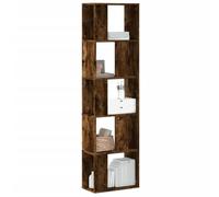 DYRJDJWIDHW Bibliothèque 5 Niveaux chêne fumé Bois d'ingénierie étagère Rangement Livres Meuble Salon Bureau spacieux Facile Entretien cloison Design Moderne