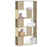 DYRJDJWIDHW Bibliothèque 5 Niveaux Chêne Sonoma Bois d'Ingénierie Étagère à Livres Bureau Salon Design Cloison Contemporain 150 cm
