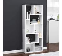 DYRJDJWIDHW Bibliothèque Blanc 67x24x161 cm Bois d ingénierie Étagère à Livres Design Moderne Élégant Rangement Bureau Salon Chambre Office Meuble Bibliothèque Haute Qualité Solide Multifonction