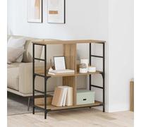 DYRJDJWIDHW Bibliotheque Bois Ingenierie Etagere Chene Artisanal 78.5 x 33 x 82 cm Meuble Rangement Design Rustique Etagere Murale Salon Bureau Maison