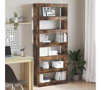 DYRJDJWIDHW Bibliothèque Chêne fumé 80 x 30 x 198 cm Bois d'ingénierie étagère Ouverte Moderne Rangement Salon Meuble Collection Design contemporaine intérieur