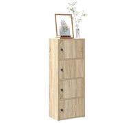 DYRJDJWIDHW Bibliothèque chêne Sonoma 40x24x102 cm Bois d'ingénierie avec Porte Flexible étagères de Rangement pour Salon Bureau Grande capacité antidérapante Design Moderne