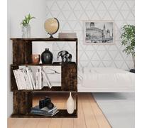 DYRJDJWIDHW Bibliotheque Cloison Chene Fume 80x24x96 cm Bois ingenierie Etagere Livres Rangement Salon Salle sejour Meuble Design separatrice Pieces Moderne Etagere Murale Haute bibliotheque Bureau
