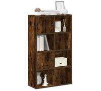 DYRJDJWIDHW Bibliothèque étagère chêne fumé 60x24x101,5 cm Bois d'ingénierie Armoire Rangement Livres avec Porte Flexible pour Salon Bureau présentation