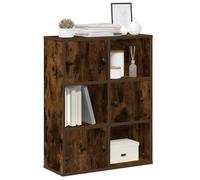 DYRJDJWIDHW Bibliothèque étagère chêne fumé 60x24x76,5 cm Bois d'ingénierie, Meuble Rangement Livres avec Porte Flexible, Grande capacité pour Salon, Bureau, Salle de séjour