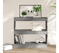 DYRJDJWIDHW Bibliothèque étagère séparateur de pièce Sonoma Gris 80x30x72 cm Meuble Rangement Livres cloison Moderne Bois ingénierie Robuste Stable antidérapant pour Salon Chambre Couloir