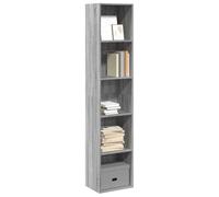 DYRJDJWIDHW Bibliothèque étagère Sonoma Gris 40x30x189 cm Bois d'ingénierie Rangement Livres Salle à Manger Bureau Meuble étagère Ouverte