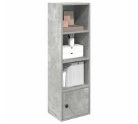 DYRJDJWIDHW Bibliothèque Gris béton 31x24x102 cm Bois d'ingénierie étagère Rangement avec Porte Flexible pour Salon Bureau intérieur Design Moderne Organisateur Livres