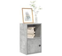 DYRJDJWIDHW Bibliothèque Gris béton 31x24x52 cm Bois d'ingénierie, Meuble de Rangement avec étagère et Armoire, Porte réversible, Design Moderne pour Salon ou Chambre, Facile à Entretenir