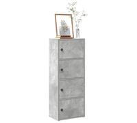 DYRJDJWIDHW Bibliothèque Gris béton 40x24x102 cm Bois d'ingénierie Meuble Rangement Livres étagère avec Porte Armoire bibliothèque Salon Bureau Moderne Solide