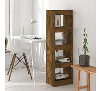 DYRJDJWIDHW Bibliothèque Haute avec Séparateur de pièce Chêne fumé 40x30x135 cm étagère à Livres Design étagère de Rangement pour Salon Couloir Meuble cloison Bois ingénierie Stable et Robuste