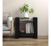 DYRJDJWIDHW Bibliothèque Séparateur de Pièce Noir 60x35x57 cm Pin Massif Étagère Livre Solide Rangement Décorative Maison