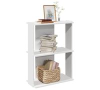 DYRJDJWIDHW Étagère Bibliothèque 3 Niveaux Blanc 60x30x80 cm Bois d Ingénierie Étagère à Livres Design Moderne avec Dessus Pratique pour Salon Bureau Décoration Salon Meuble de Rangement