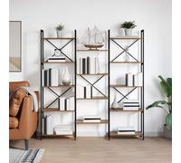 DYRJDJWIDHW Étagère Bois Ancien 156 x 25 x 167 cm Bois d'ingénierie Bibliothèque Industrielle autoportante Étagère de Rangement pour Livres et décoration Style loft Moderne pour Salon Bureau