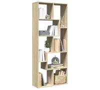 DYRJDJWIDHW Étagère séparatrice de pièce chêne Sonoma 67x25x161,5 cm Rangement Bois ingénierie Grande capacité Design géométrique Contemporain Meuble bibliothèque Salon Bureau Chambre