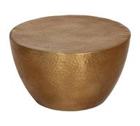 DYRJDJWIDHW Table d appoint,Bouts de canapé de Salon,Petite Table,Table Basse martelée en Aluminium Ø 50x30 cm laitonGeeignet für Wohnzimmer, Schlafzimmer, Kino