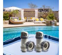 DystopiaWorld 2Pc Plunger Valve, Plunger Valve with Complete Replacement Kit, Swimming Pool Filter Adapter Plunger Valve, for Above Ground Pool