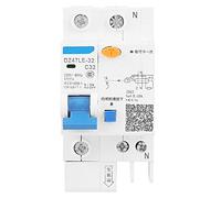 DZ47LE-32 RCCB Disjoncteur de courant résiduel,Disjoncteur différentiel de courant 32A 1P+N 230V 30mA Fuite Surcharge Court-circuit Protection,pour la décoration de la maison,construction