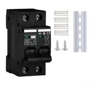 DZ47Z-2P DC MCB Disjoncteur 2 pôles 500 V Protection solaire PV Système photovoltaïque Disjoncteur miniature Capacité de rupture 10 kA Interrupteur monté sur rail DIN (30 A)