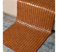 DZHTUF Matelas Mahjong D'Été pour Lit, Matelas en Bambou Naturel, Coussin De Canapé Respirant, Tapis Réfrigérant Carbonisée, Coussin De Chaise Carré, Nattes d'air Conditionné,LxW-135x200cm/53x79in
