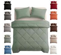 DZ'HUE Lunex Couette 2 en 1, Couette Lunex Easy Sleep, avec 2 Taies d'oreiller, pour Toutes Les Saisons, Lavable en Machine, Doux Et Confortable pour La Maison Et L'ExtéRieur (Grün,220 * 240cm)
