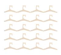 Dzmuero Lot de 20 cintres en bois pour bébé - En forme d'ours - Design rainuré - Pour la décoration - 12,1 x 22,8 cm