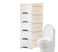 DzpKrka Petite armoire de rangement au sol pour salle de bain - Armoire de cuisine étroite avec roulettes | étagères de rangement verticales de grande capacité pour salle de bain, hôtel, salon