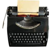 DZZTHSH Machine à écrire mécanique anglaise en métal, machine à écrire manuelle traditionnelle portable, machine à écrire de style rétro, adaptée à l'écriture de lettres et à l'écriture créative
