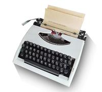 DZZTHSH Machine à écrire mécanique anglaise en métal, machine à écrire manuelle traditionnelle portable, machine à écrire de style rétro, adaptée à l'écriture de lettres et à l'écriture créative