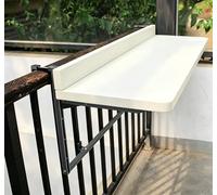DZZTHSH Table de Balcon Suspendue Pliante, Table de Balustrade Murale réglable pour Patio, Table d'appoint Peu encombrante pour Une Utilisation en extérieur, résistante aux intempéries