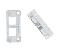 E-18737-00-0-7 Gâche tringle double PVC blanc