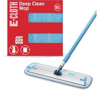 E-Cloth Balai en Microfibre pour Nettoyage des sols, idéal pour Le parquet, Le stratifié, Le carrelage et Les sols en Pierre, Lavable et réutilisable, avec poignée télescopique, Bleu et Argent, 1